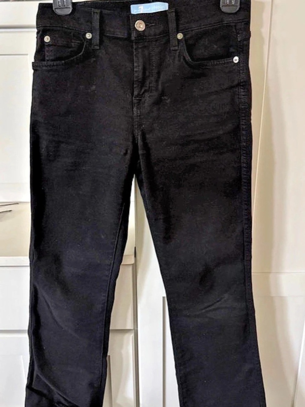 7 for All Mankind Cropped Boot Black Jeans